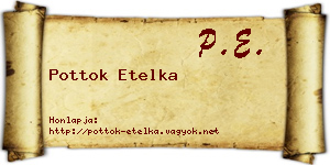 Pottok Etelka névjegykártya